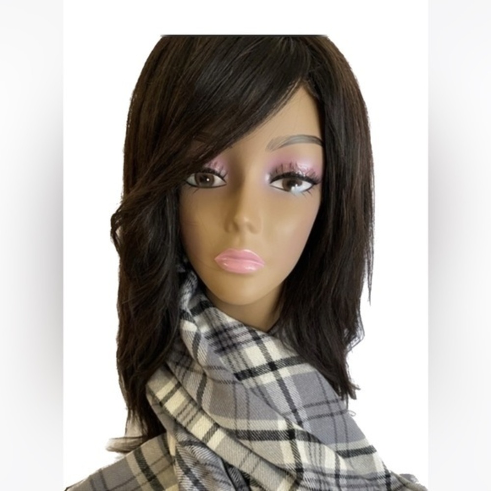 All Saints Wool Blend Woven Plaid scarf